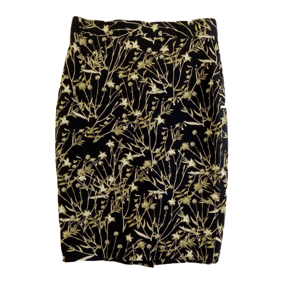 Banana Republic Petites Sz 2 Pencil Skirt Short Floral Print Zipper in Back